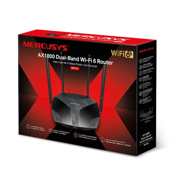 MERCUSYS ROUTER AX1800 MR70X WIFI 6 DUAL BAND
