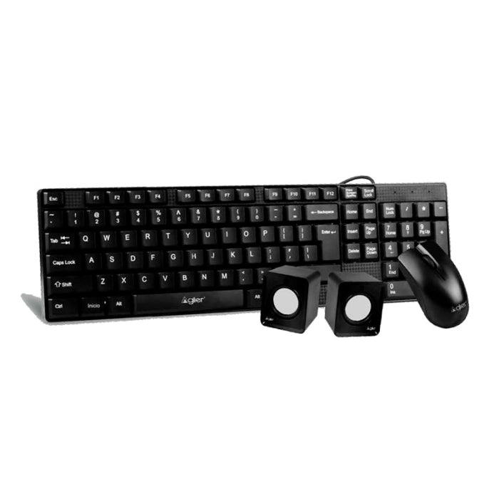 Agiler Combo Teclado Mouse Y Bocina Alámbrico Agi9880