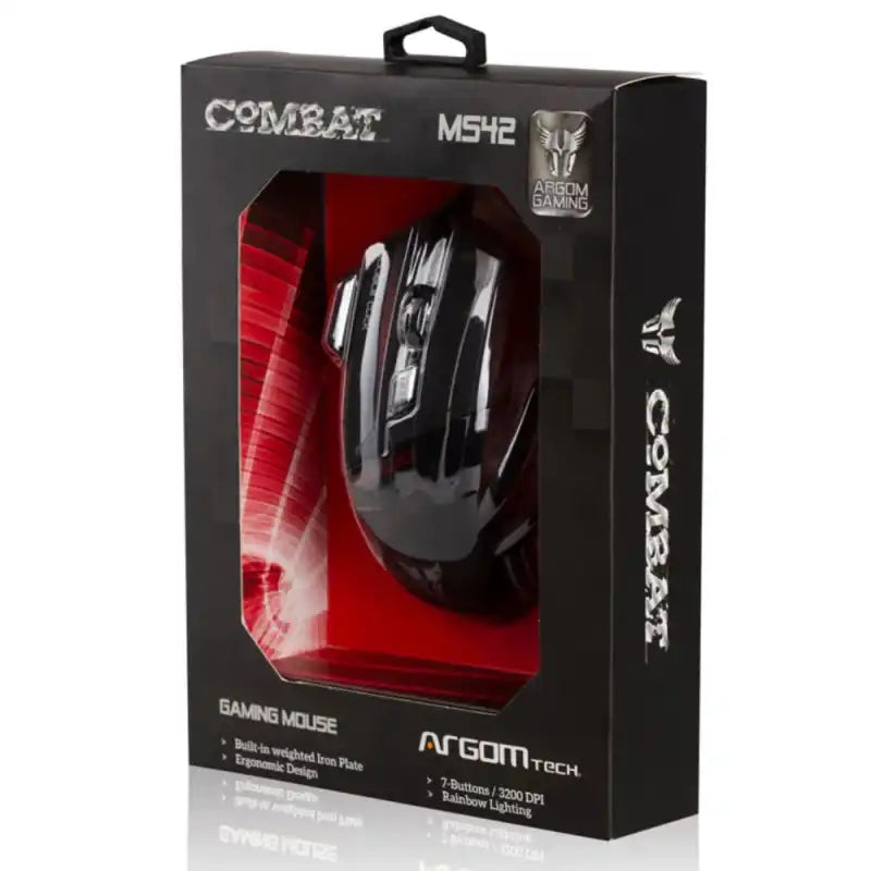 ARGOM TECH MOUSE GAMING COMBAT MS2042BK NEGRO USB