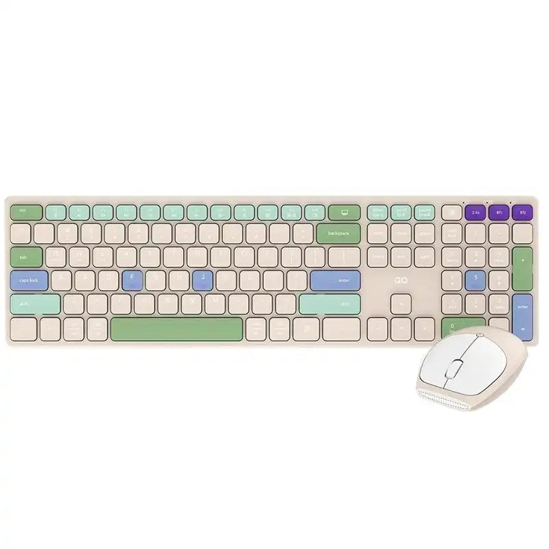FANTECH COMBO TECLADO Y MOUSE GO WK895 INALÁMBRICA BEIGE