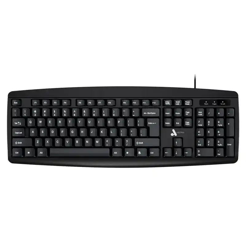 Astra Teclado Alámbrico Usb K10 Ergonómico Negro
