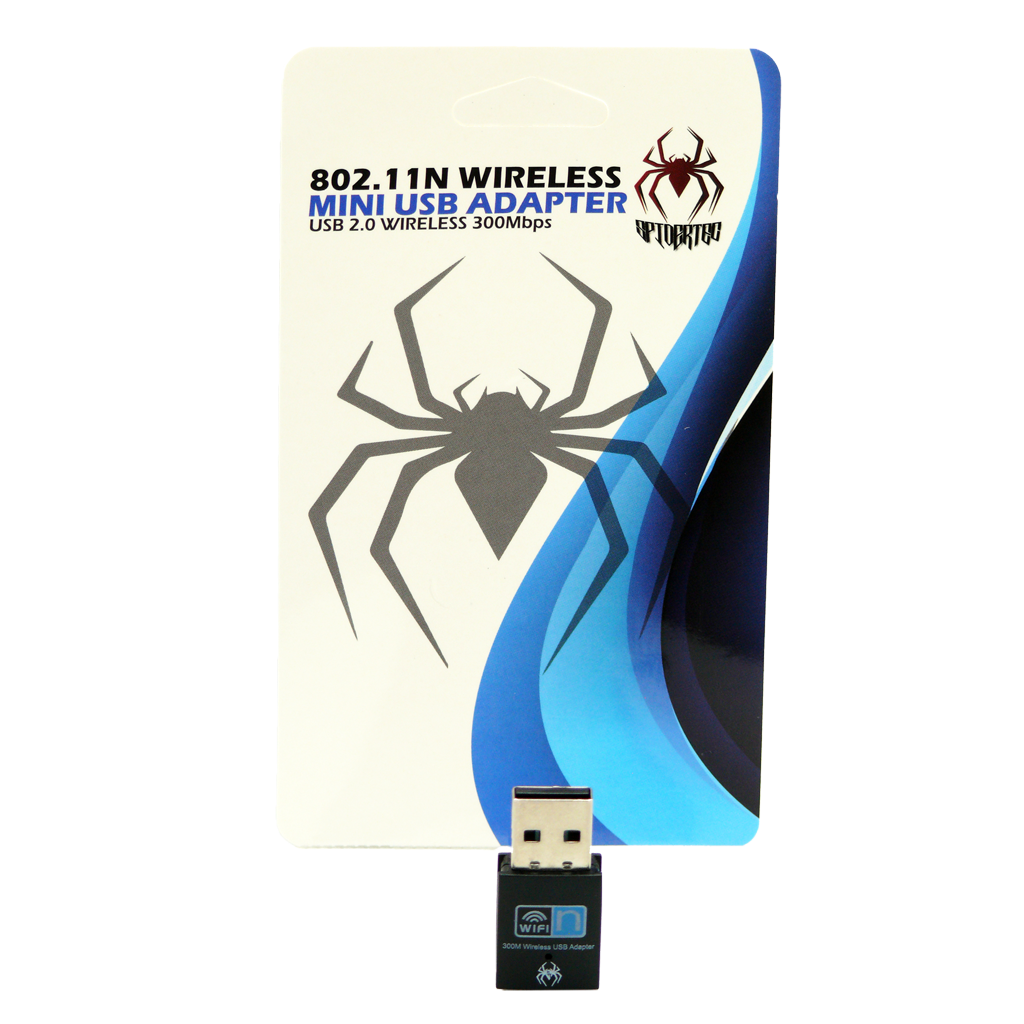 SPIDERTEC ADAPTADOR INALÁMBRICO MINI USB WIFI 2.4GHZ