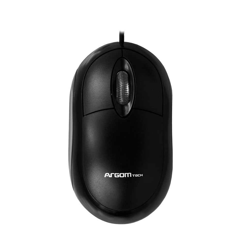 Argom Tech Mouse Clásico Óptico Usb Negro