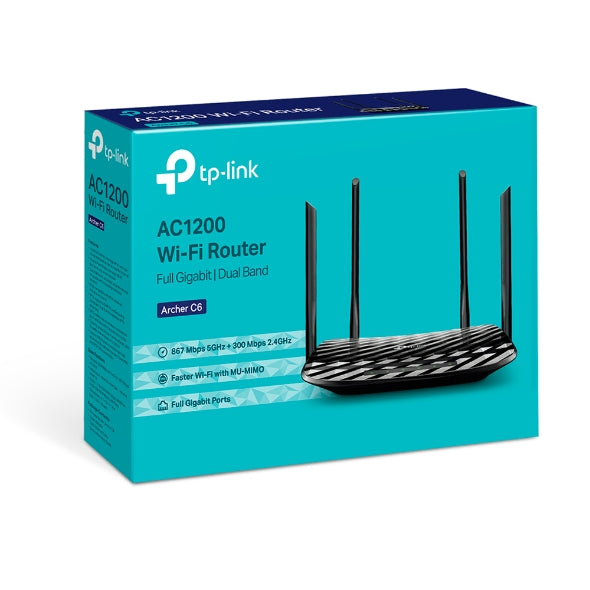 TP LINK ROUTER GIGABIT ARCHER C6 DUAL BAND 1200MBPS