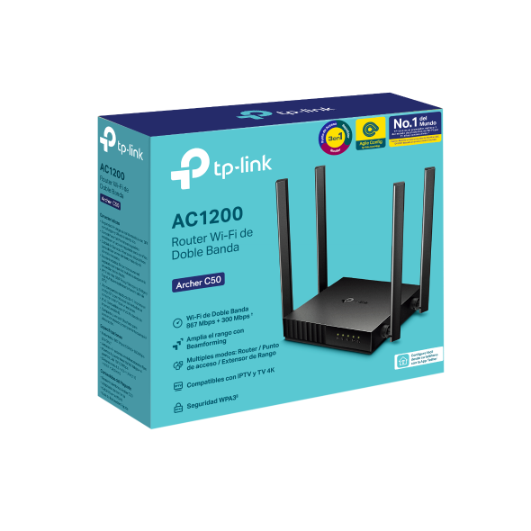 TP LINK ROUTER ARCHER C50 AC1200 DUAL BAND