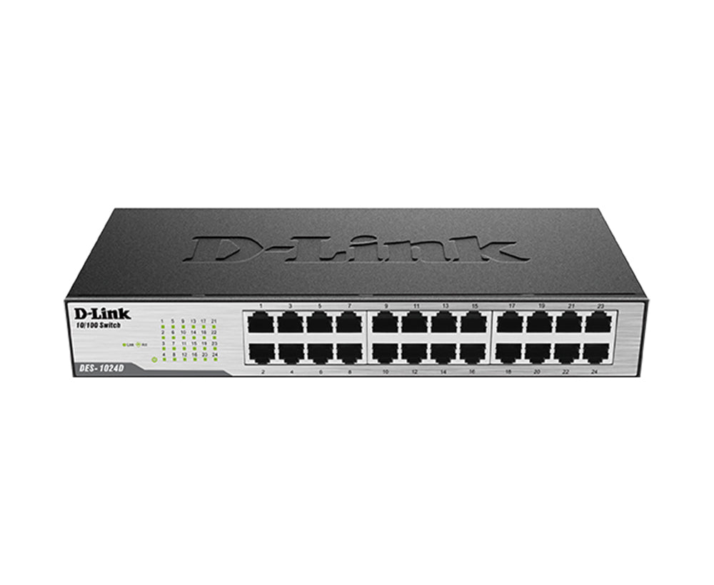 Dlink Switch 24 Puertos 10/100Mbps Des1024D Soporte Full-Duplex