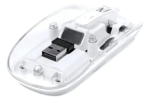 Agiler Mouse Transparente Recargable Inalambrico Agi2075