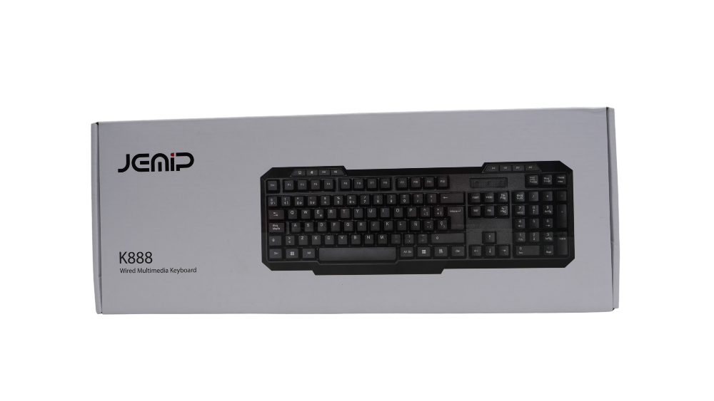 JEMIP TECLADO OFFICE K888 MULTIMEDIA USB ESPAÑOL NEGRO