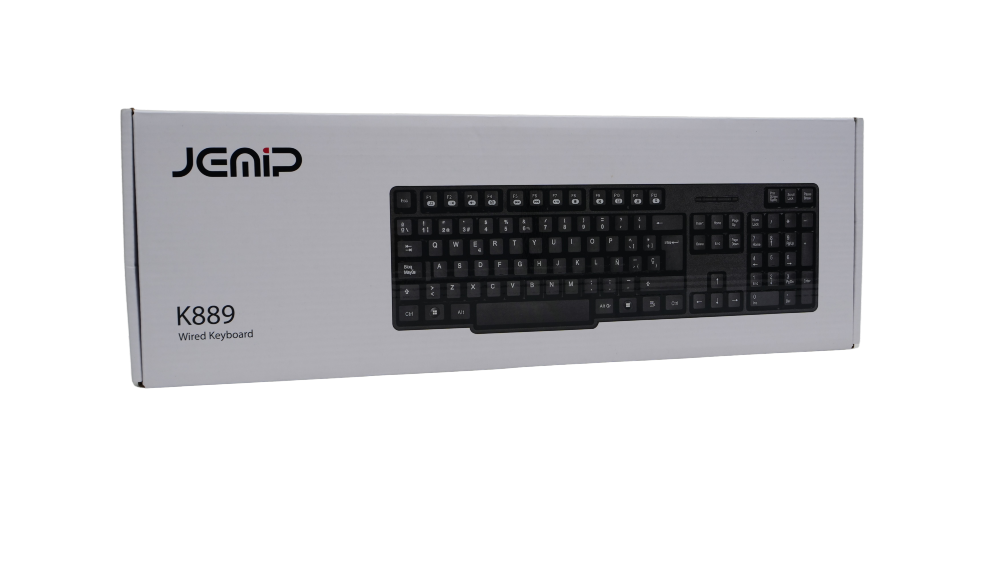 JEMIP TECLADO OFFICE K889 ESPAÑOL USB NEGRO