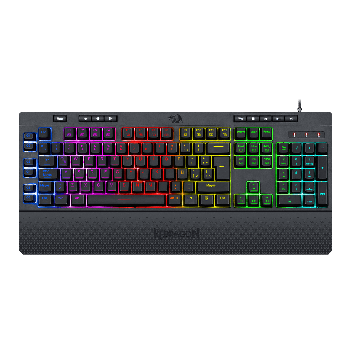 Redragon Teclado Shiva K512 Rgb Membrana Silenciosa Teclas Macro