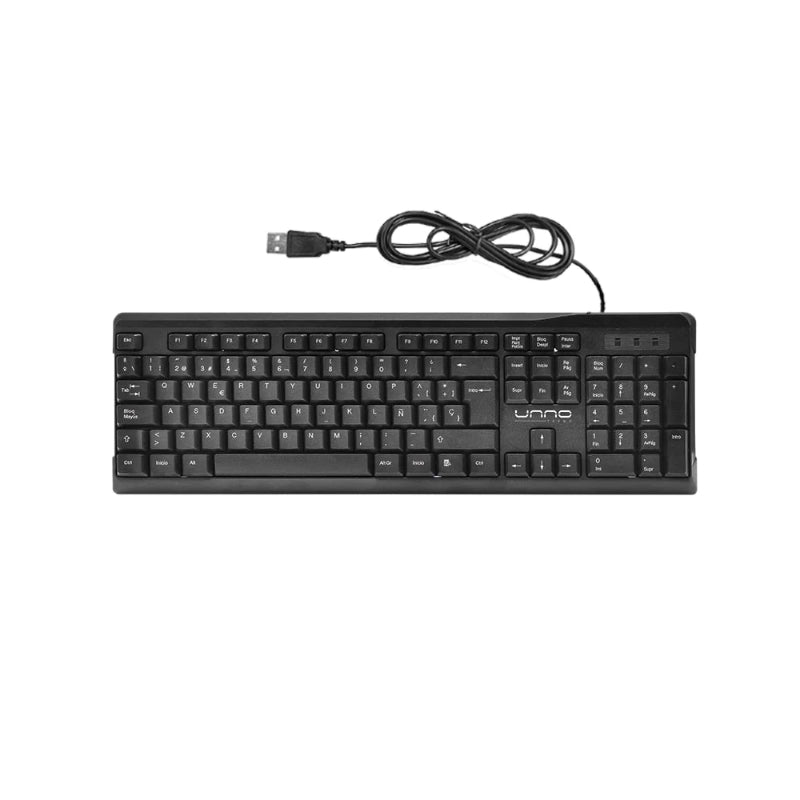 UNNO TEKNO TECLADO KLASS USB ESPAÑOL NEGRO