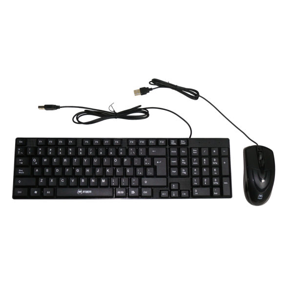 SPIDERTEC TECLADO Y MOUSE ÓPTICO LED ESPAÑOL NEGRO