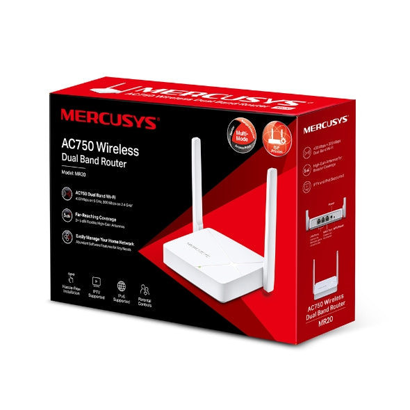 MERCUSYS ROUTER MULTIMODO MR20 AC750