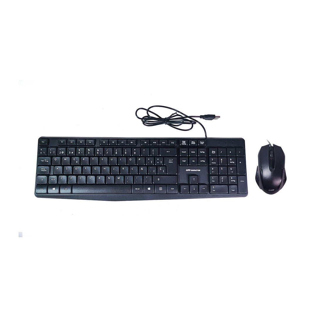 U PRODUCTS COMBO TECLADO Y MOUSE USB ESPAÑOL NEGRO