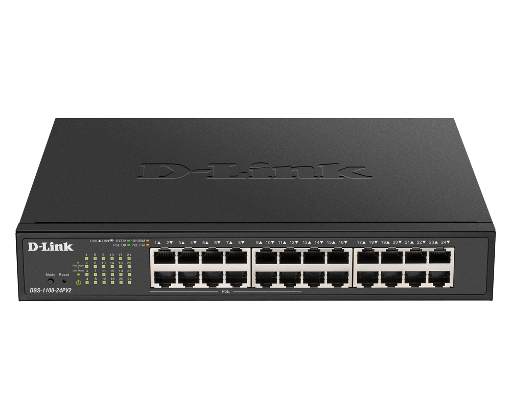 DLINK SWITCH 24PV2 24 PUERTOS GIGABIT POE ADMINISTRABLE