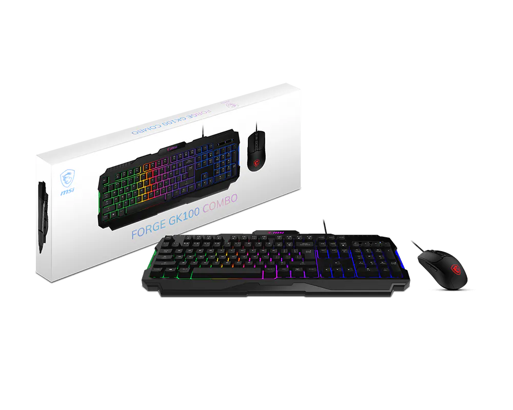 Msi Combo Mouse Teclado Forge Gk100 Rgb Antighosting