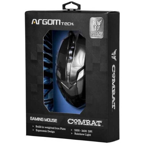 ARGOM TECH MOUSE GAMING COMBAT MS2040BK NEGRO USB