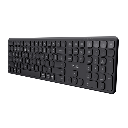 Trust Teclado Inalámbrica Vaiya Multidispositivo Teclas Perfil Bajo Negro