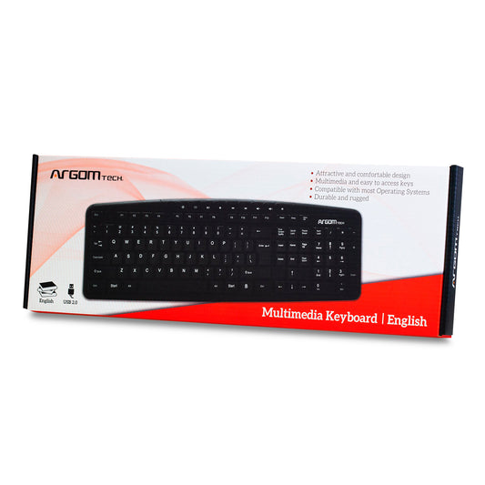ARGOM TECH TECLADO MULTIMEDIA USB ESPAÑOL ARG7807 ALÁMBRICO