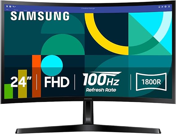 Samsung Monitor Essential 24" Led Curvo 100Hz