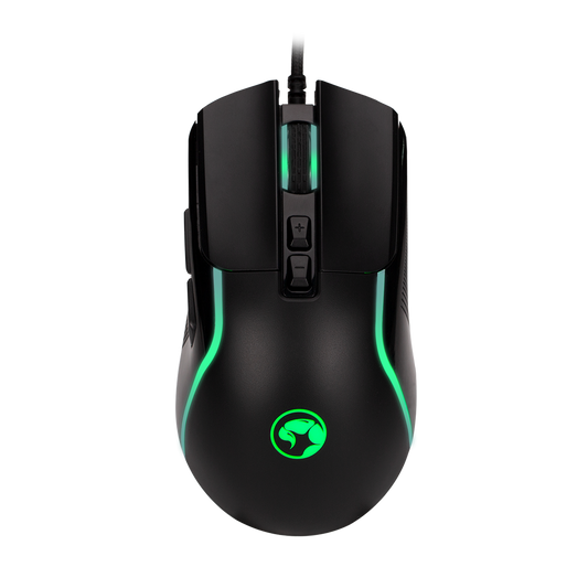 Marvo Mouse M292Bk Capo 20 Negro Alambrico 8000Dpi Retroiluminado Ergonomico