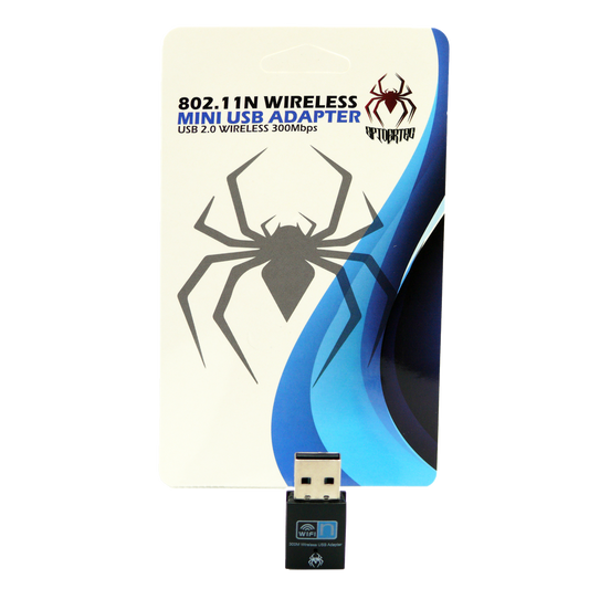 SPIDERTEC ADAPTADOR INALÁMBRICO MINI USB WIFI 2.4GHZ