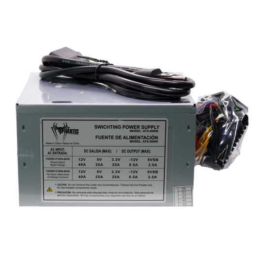 SPIDERTEC FUENTE DE PODER ATX 600W