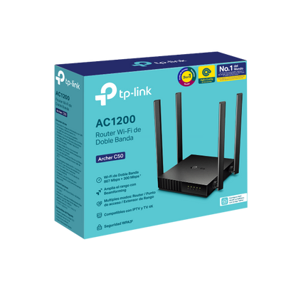 TP LINK ROUTER ARCHER C50 AC1200 DUAL BAND
