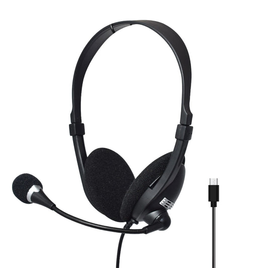 UNNO TEKNO AURICULARES ACE 5 USB-C CON MICRÓFONO NEGRO HS7206BK