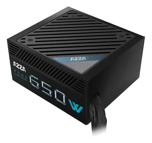 AZZA FUENTE DE PODER 650W NEGRA ATX FCC 80+BRONZE