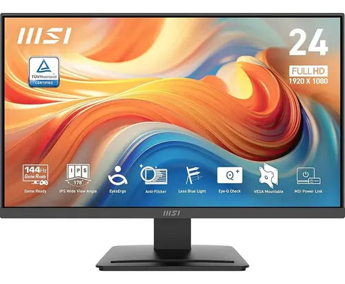 Msi Monitor 23.8” Pro Mp243L E14/ Fhd 144Hz/ Ips/ Hdmi-Vgz/ Negro