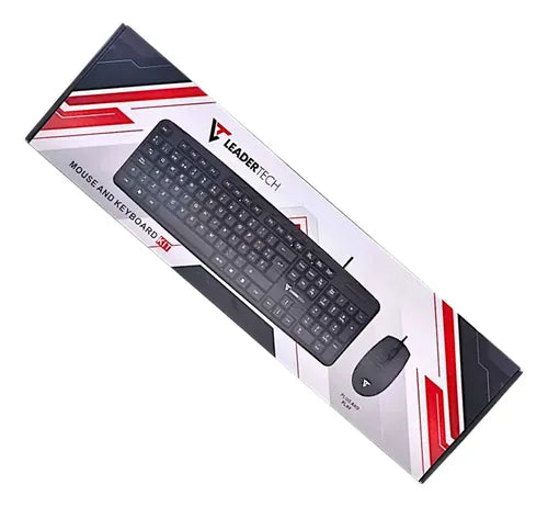 Leadertech Combo Teclado Y Mouse Usb Negro