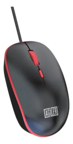 AGILER MOUSE ÓPTICO USB NEGRO/ROJO AGI2080R