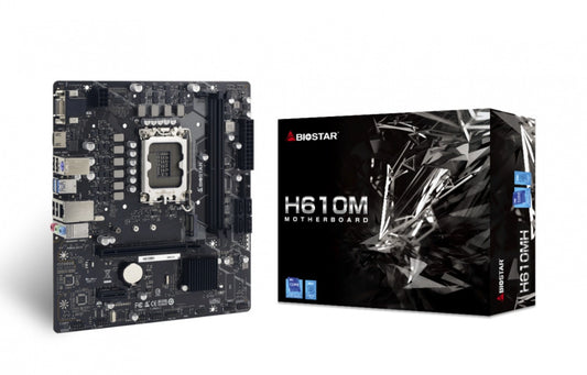 BIOSTAR TARJETA MADRE H610MH SOCKET 1700 2xDDR4 3200MHZ M-ATX