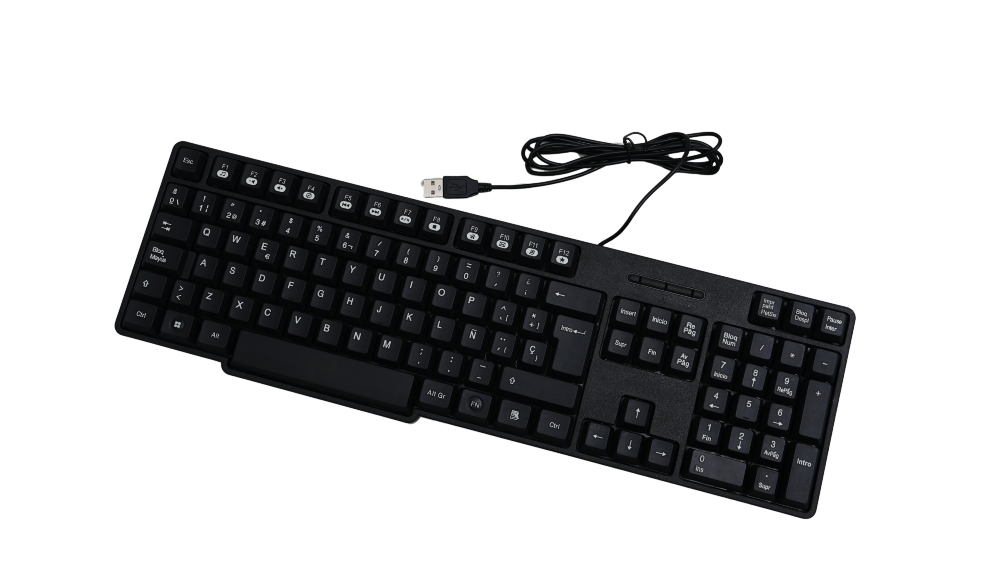 JEMIP TECLADO OFFICE K889 ESPAÑOL USB NEGRO