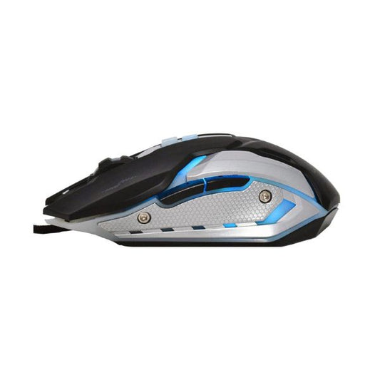 UNNO TEKNO MOUSE BRAVE GAMING MS6610BK USB PLATA / NEGRO