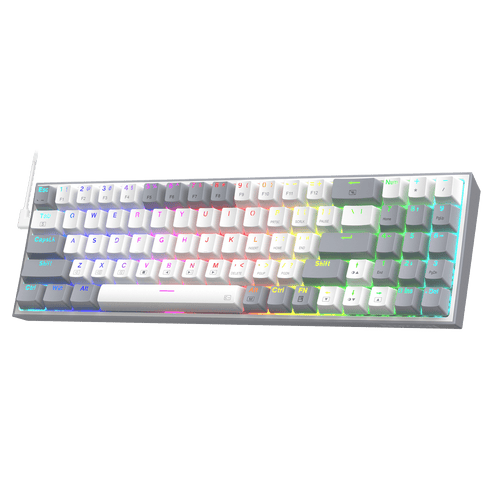 Redragon Teclado Gaming Pollux 75% Blanco K628Wg Switches Red