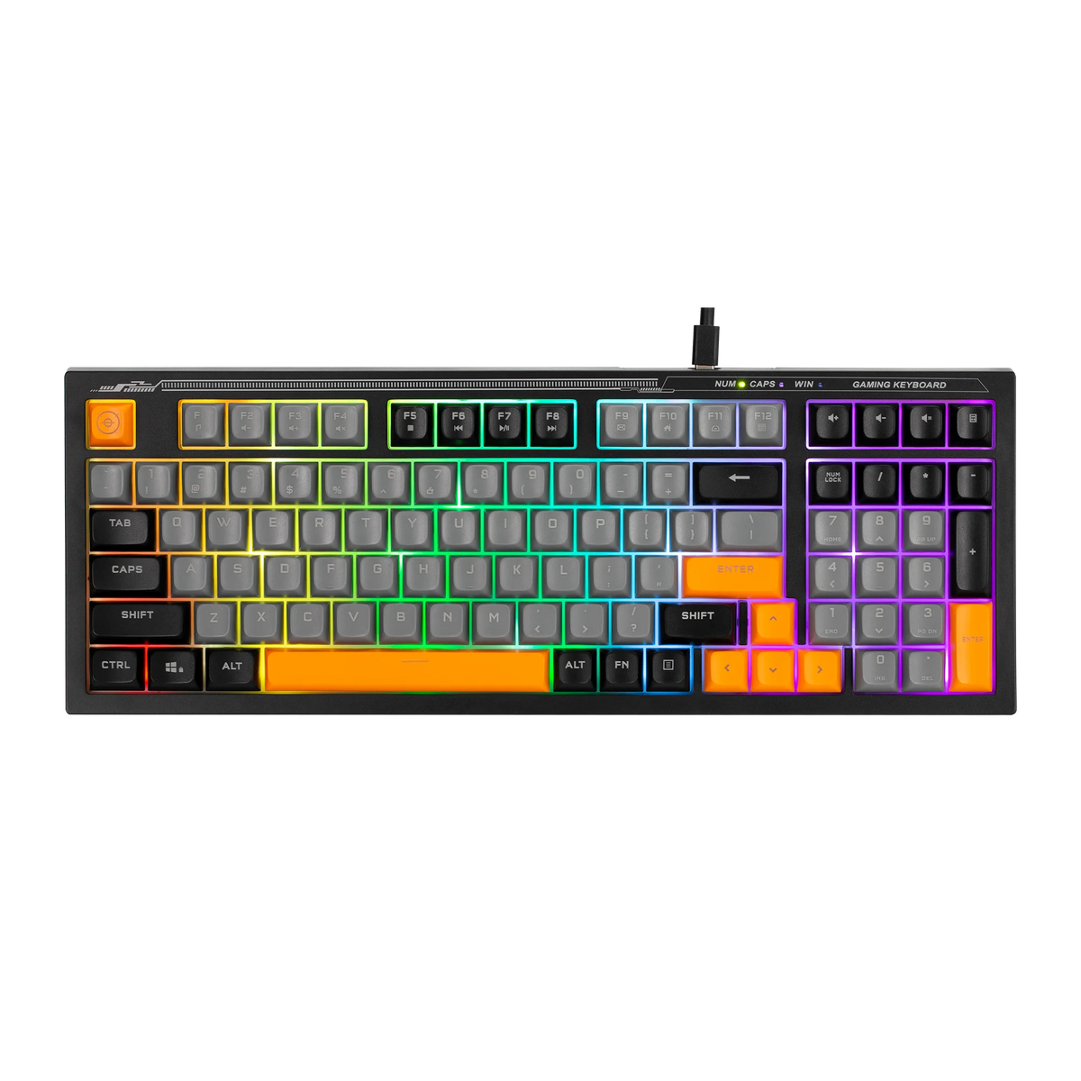 Marvo Teclado Gamer K638B Soldat S50B De Membrana 98 Teclas Rgb