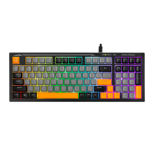 Marvo Teclado Gamer K638B Soldat S50B De Membrana 98 Teclas Rgb