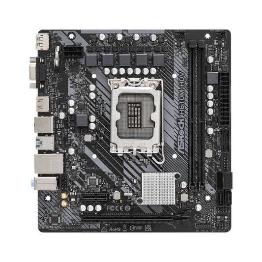 ASROCK TARJETA MADRE H610M HDV M.2 LGA1700 12-13 GEN MICRO ATX