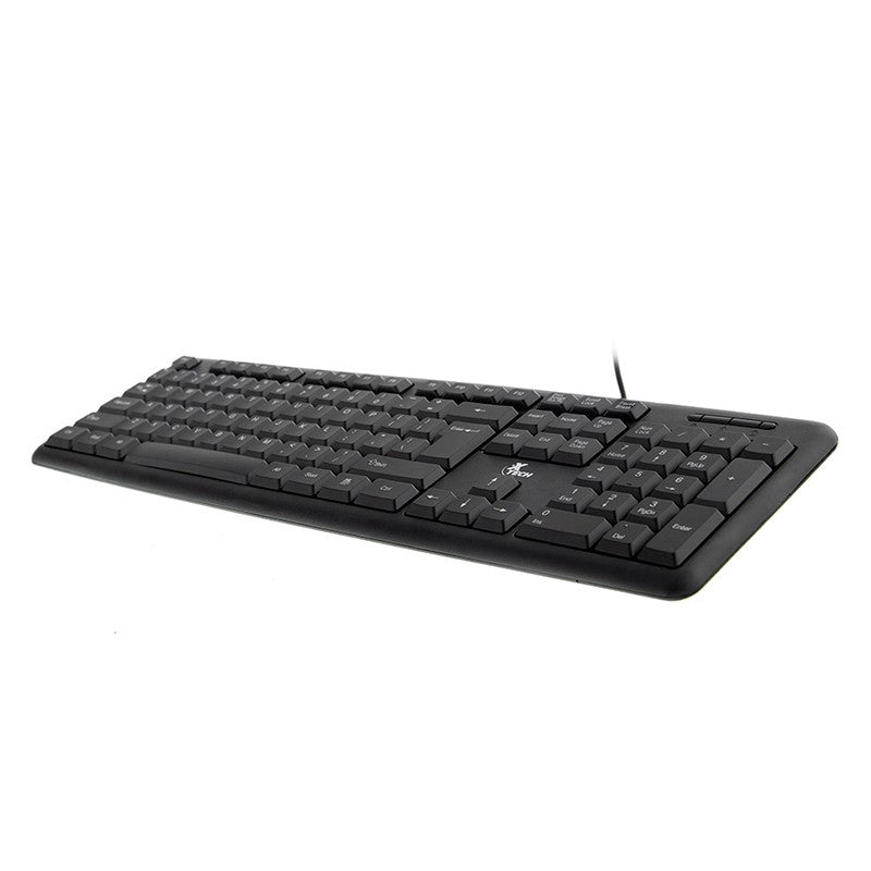 XTECH TECLADO ESTÁNDAR ALÁMBRICO USB MULTIMEDIA NEGRO