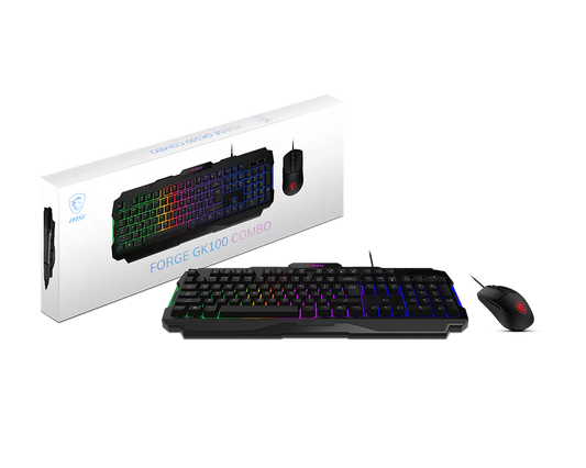 Msi Combo Mouse Teclado Forge Gk100 Rgb Antighosting